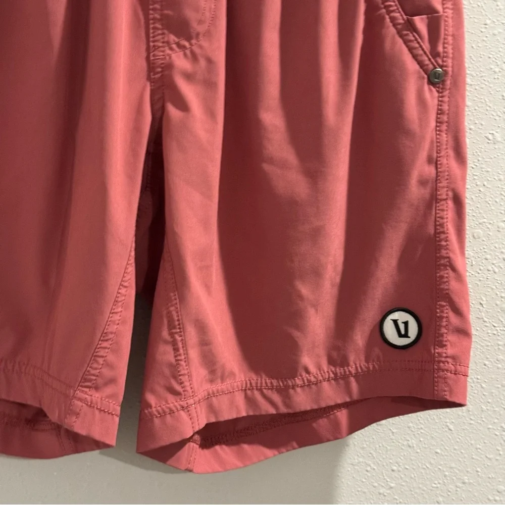 Vuori Men's Saltwater Red Kore Shorts Lined Performance Athletic Stretch *READ* - Picture 3 of 4